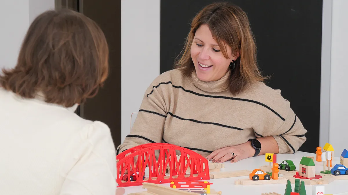 Deelnemers oefenen met de begeleidingsmethode TrainGain